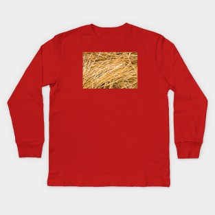 Dried yellow grass Kids Long Sleeve T-Shirt